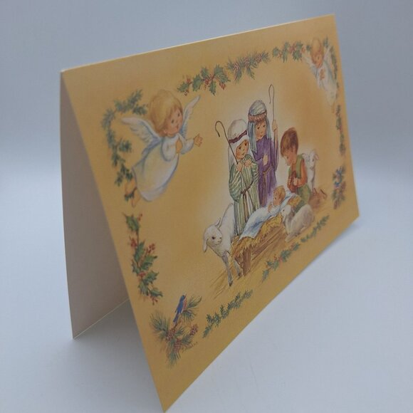 Vintage Style Nativity Christmas Cards  Envelopes Religious Holiday Set Of 3 90s - Picture 9 of 11